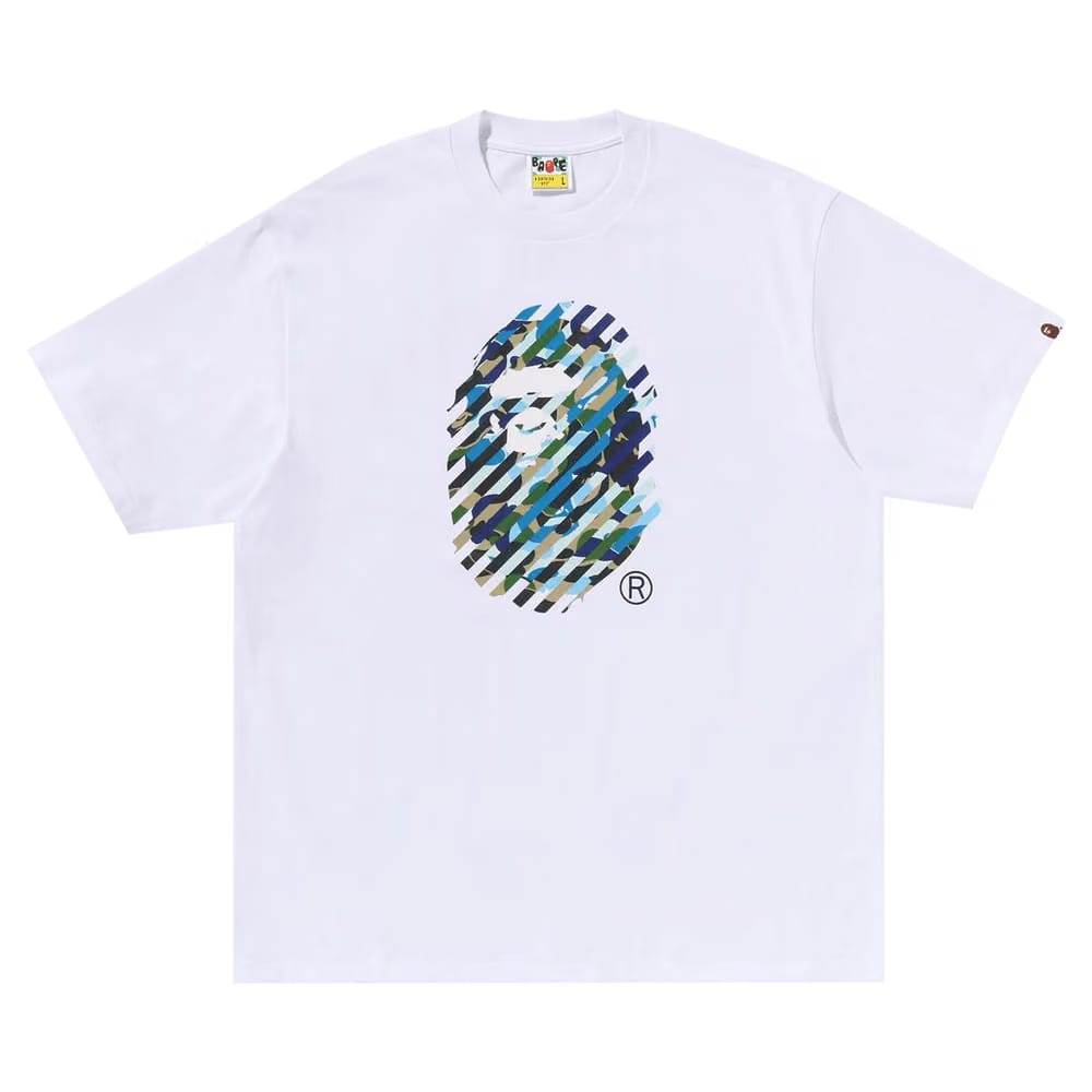 BAPE ABC Camo Illusion Ape Head Relaxed Fit T-Shirt White
