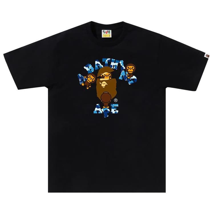 BAPE ABC Camo College Milo T-Shirt Black/Blue