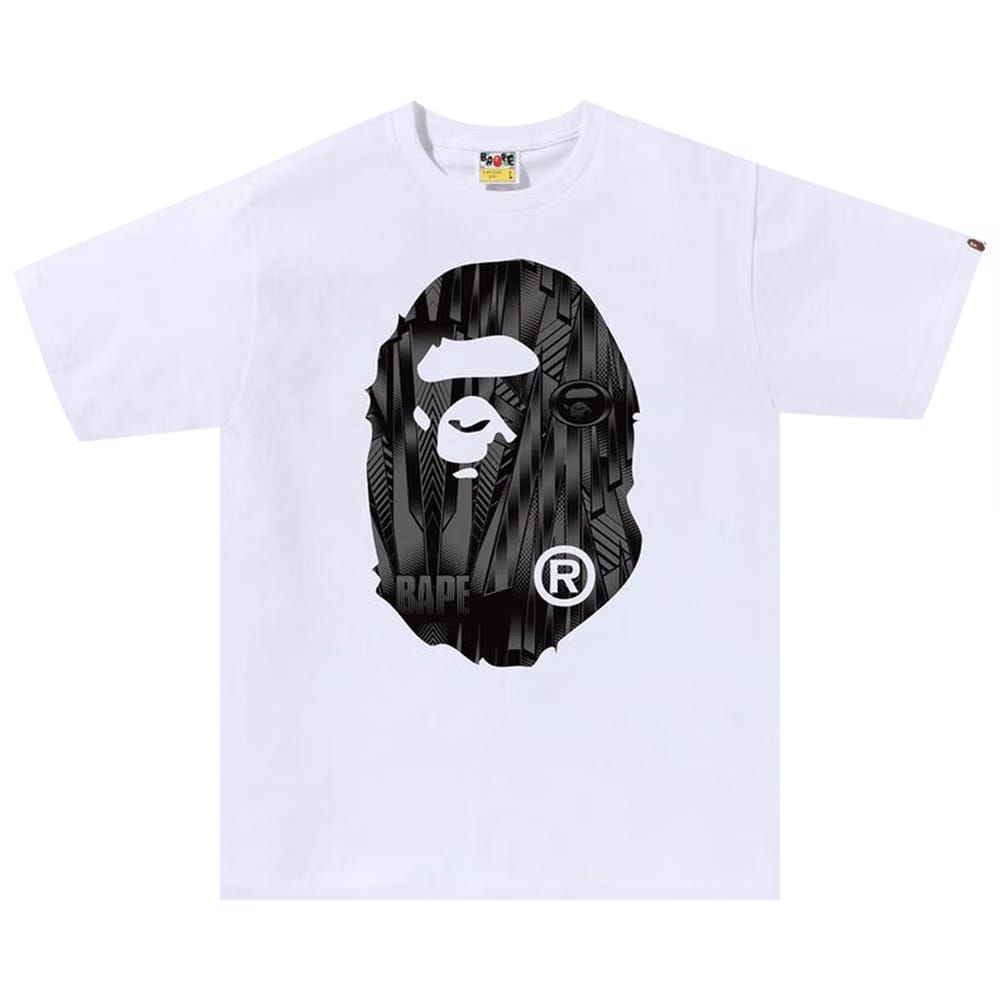 BAPE Speed Racer Big Ape Head T-Shirt White/Black