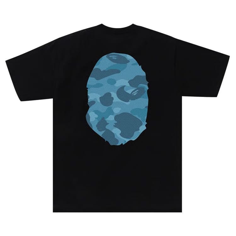 BAPE Honeycomb Camo Big Ape Head T-Shirt Black/Blue