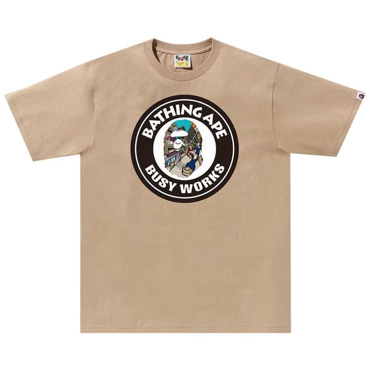 BAPE Comic Art Busy Works T-Shirt Beige
