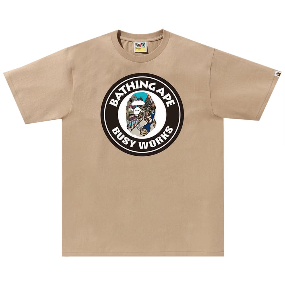 BAPE Comic Art Busy Works T-Shirt Beige