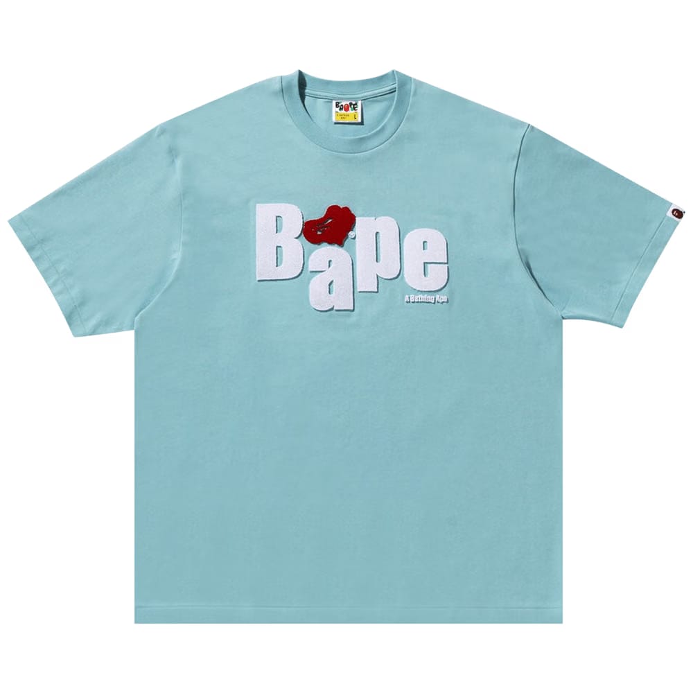 BAPE Heart Ape Head Relaxed Fit T-Shirt Sax