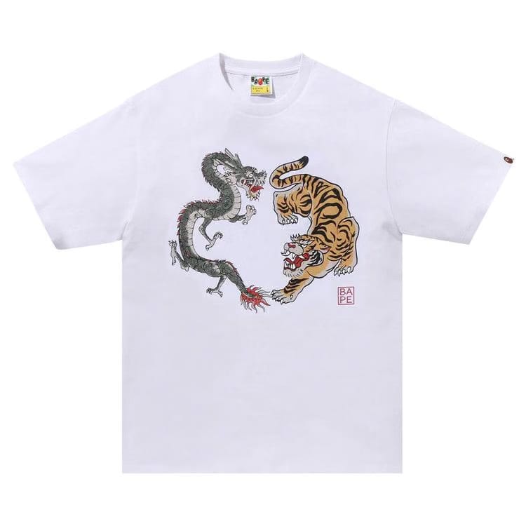 BAPE Japan Culture Tiger And Dragon T-Shirt Whte