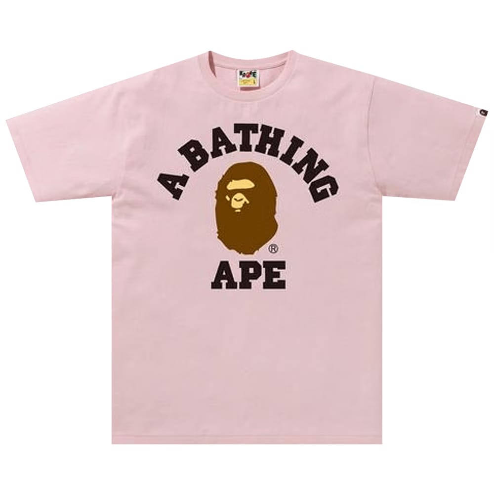 BAPE College T-Shirt Pink