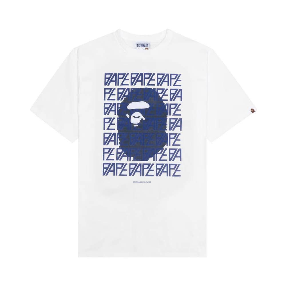 BAPE Logo Monogram T-Shirt White/Navy