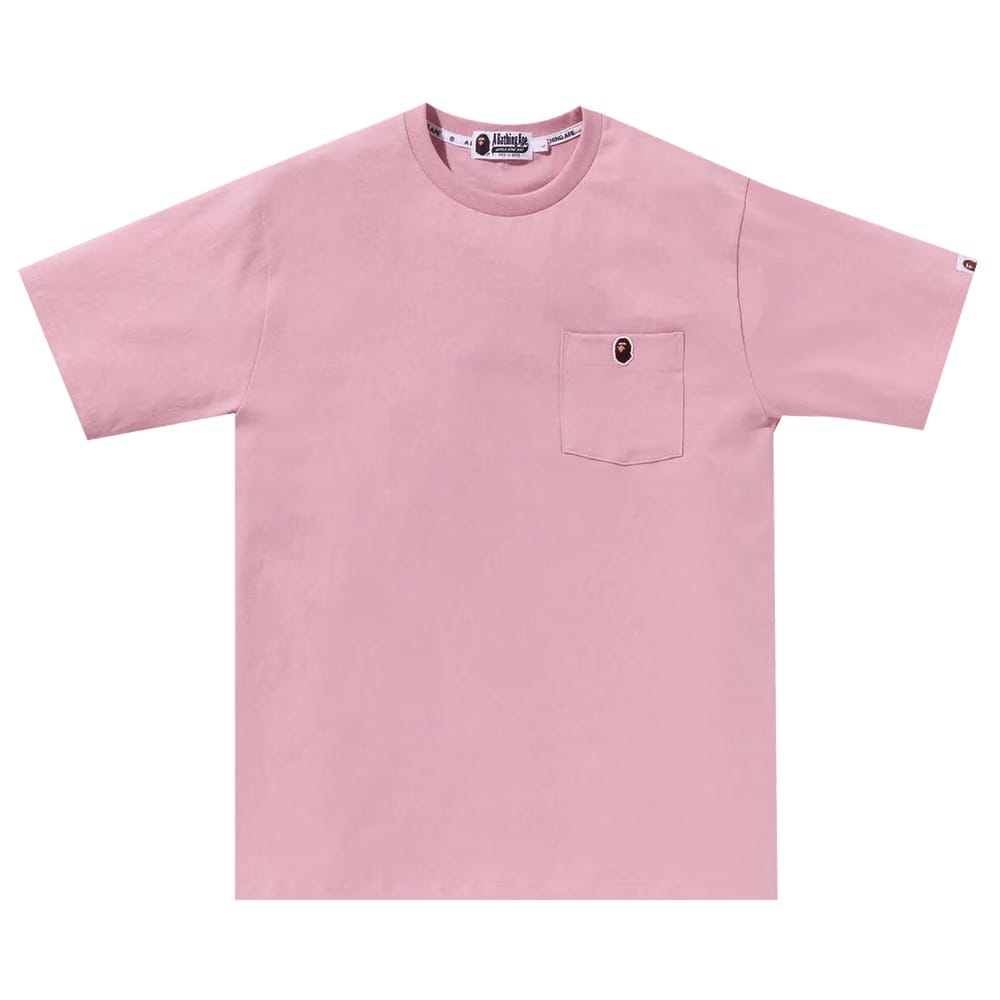 BAPE Ape Head One Point Pocket T-Shirt Pink