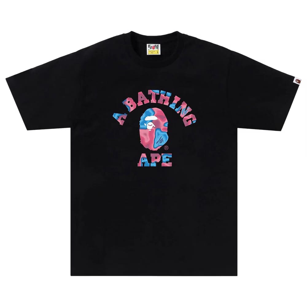 BAPE Liquid Camo College T-Shirt Black/Pink