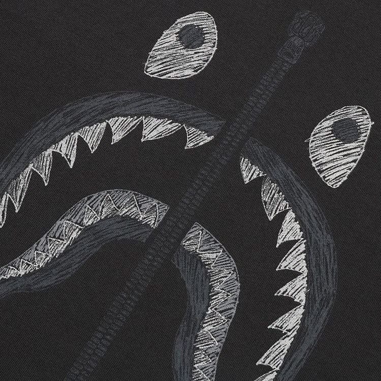 BAPE Garment Dye Shark Relaxed Fit T-Shirt Black