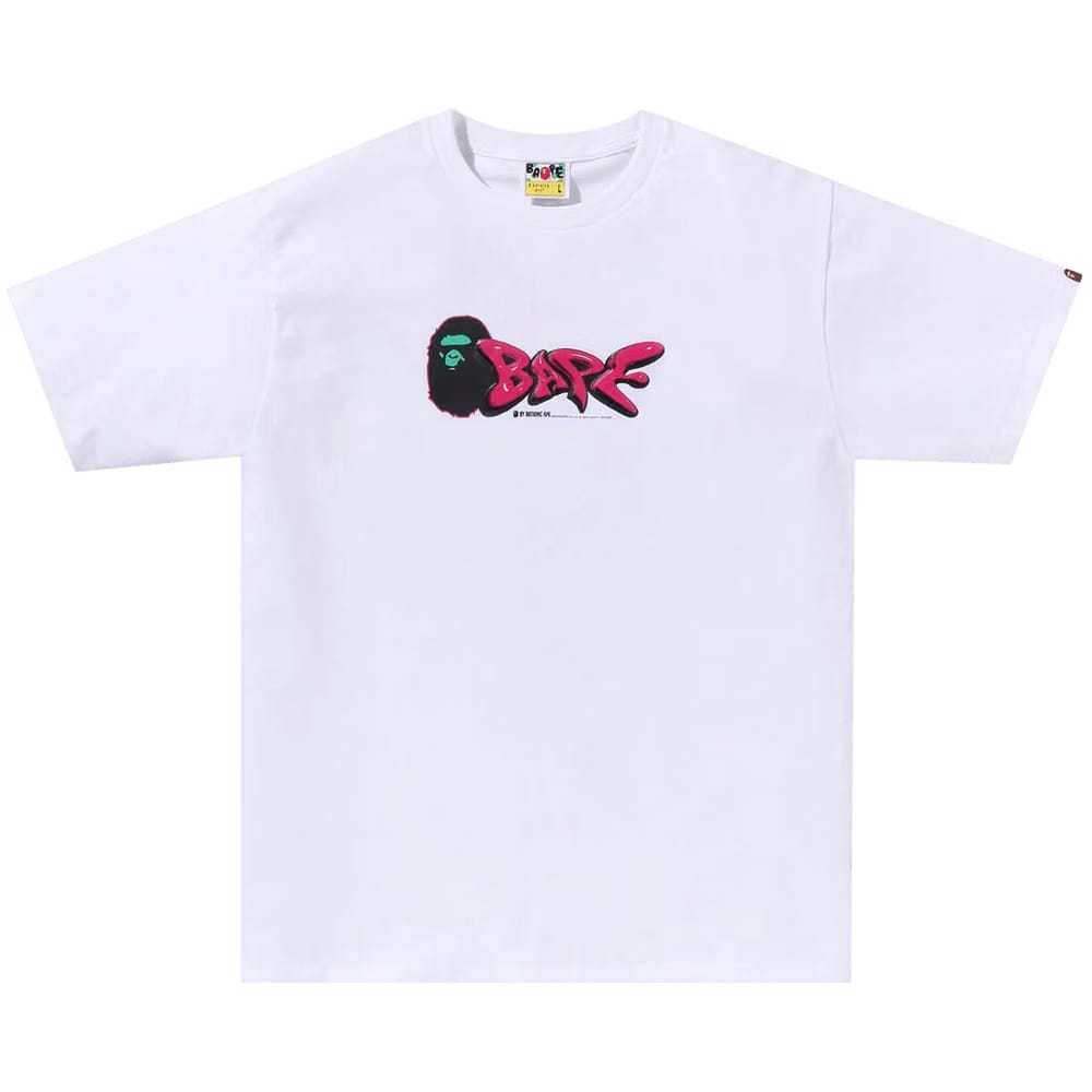 BAPE 3D Art Bape Logo T-Shirt White