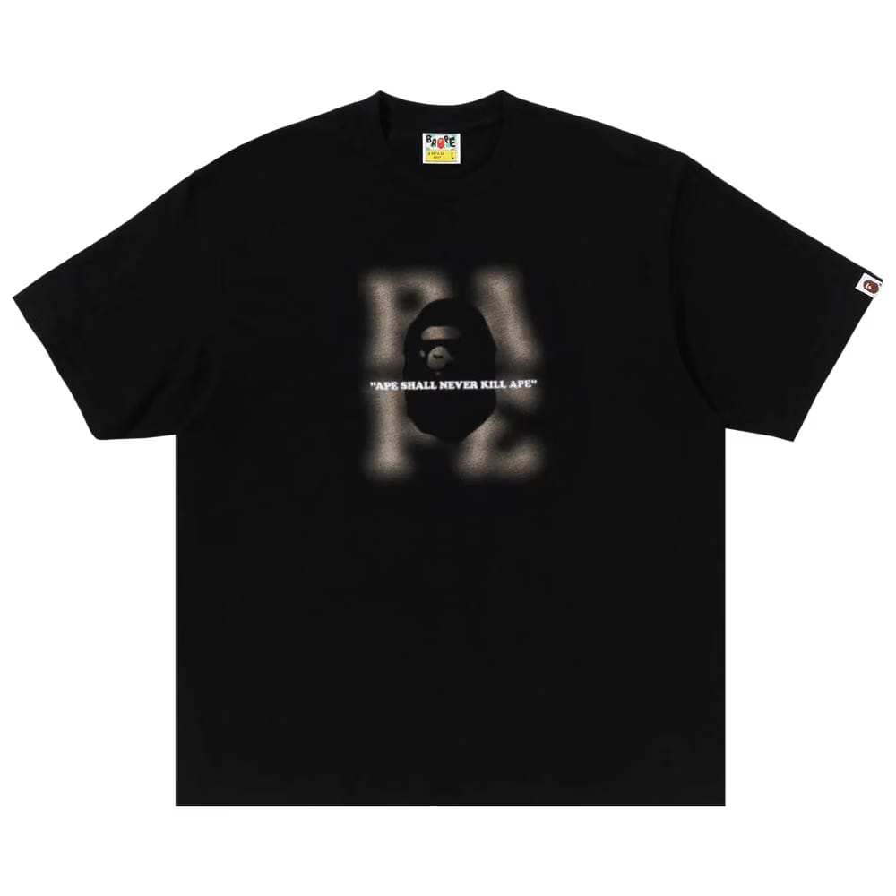 BAPE Blur Logo Relaxed Fit T-Shirt Black