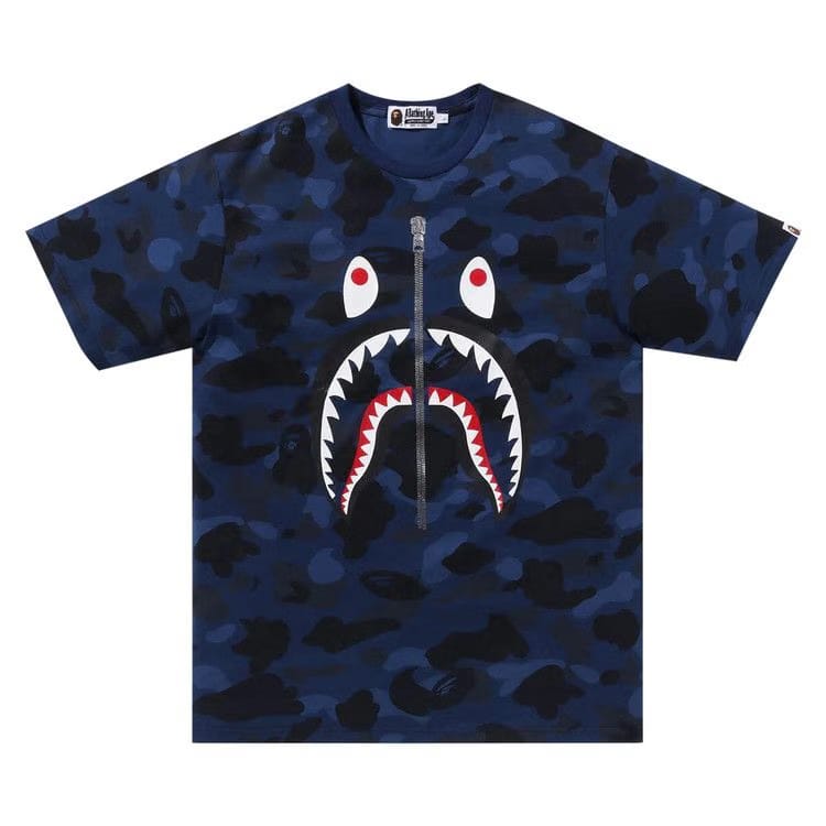 BAPE Color Camo Shark T-Shirt Navy