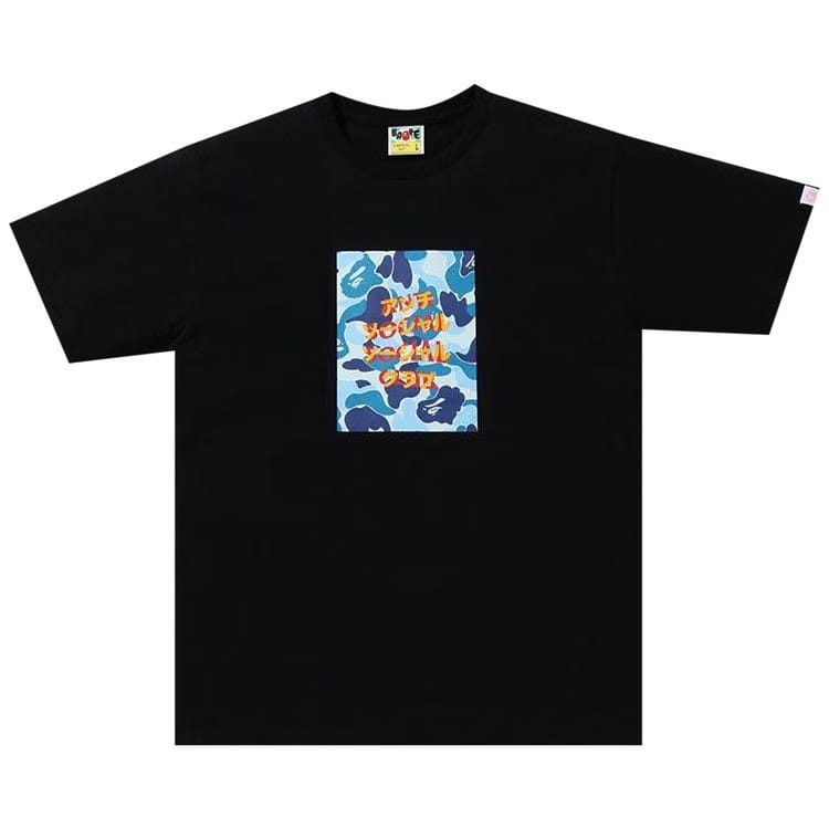 BAPE x Anti Social Social Club ABC Camo Box T-Shirt Black/Blue