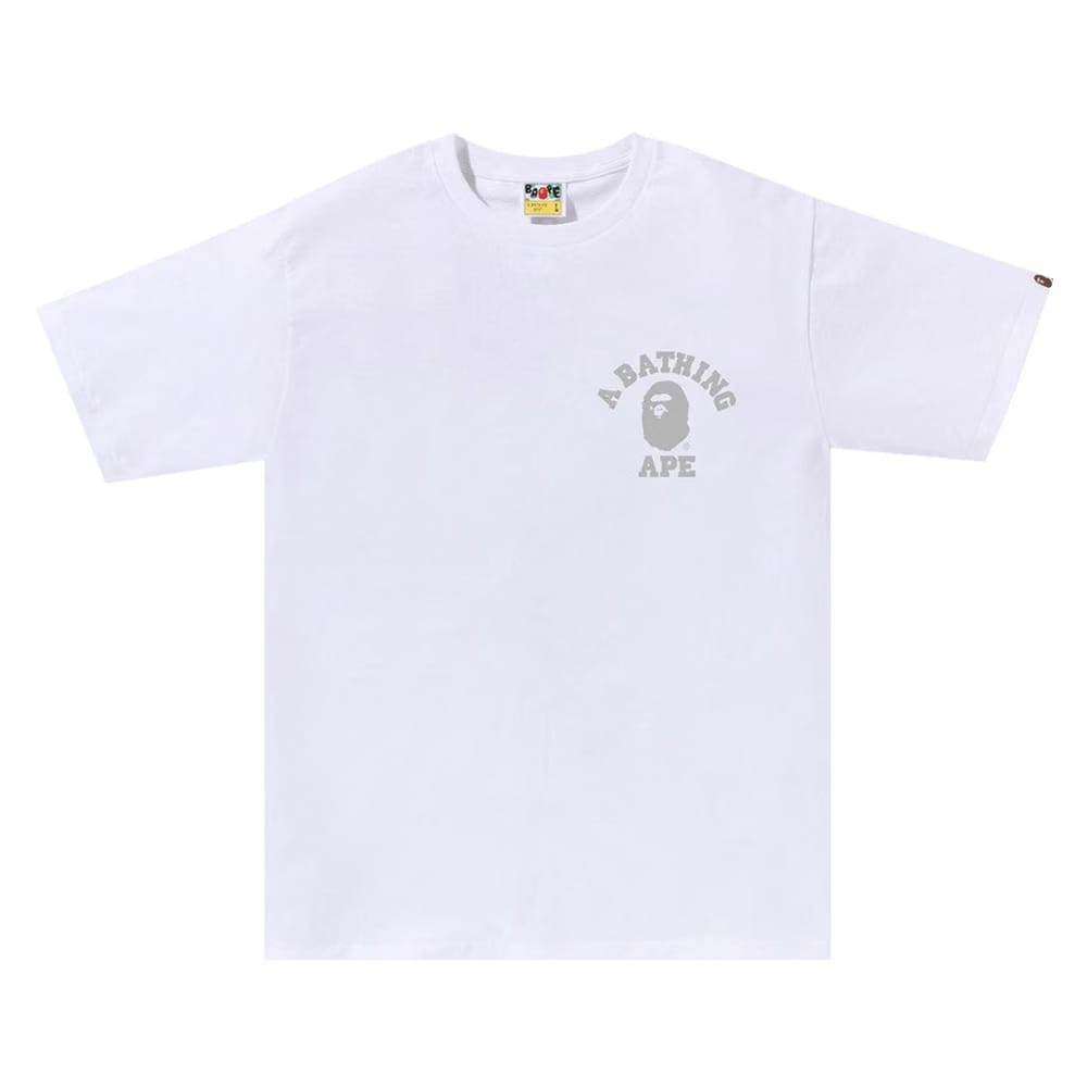 BAPE Honeycomb Camo College ATS T-Shirt White/Grey