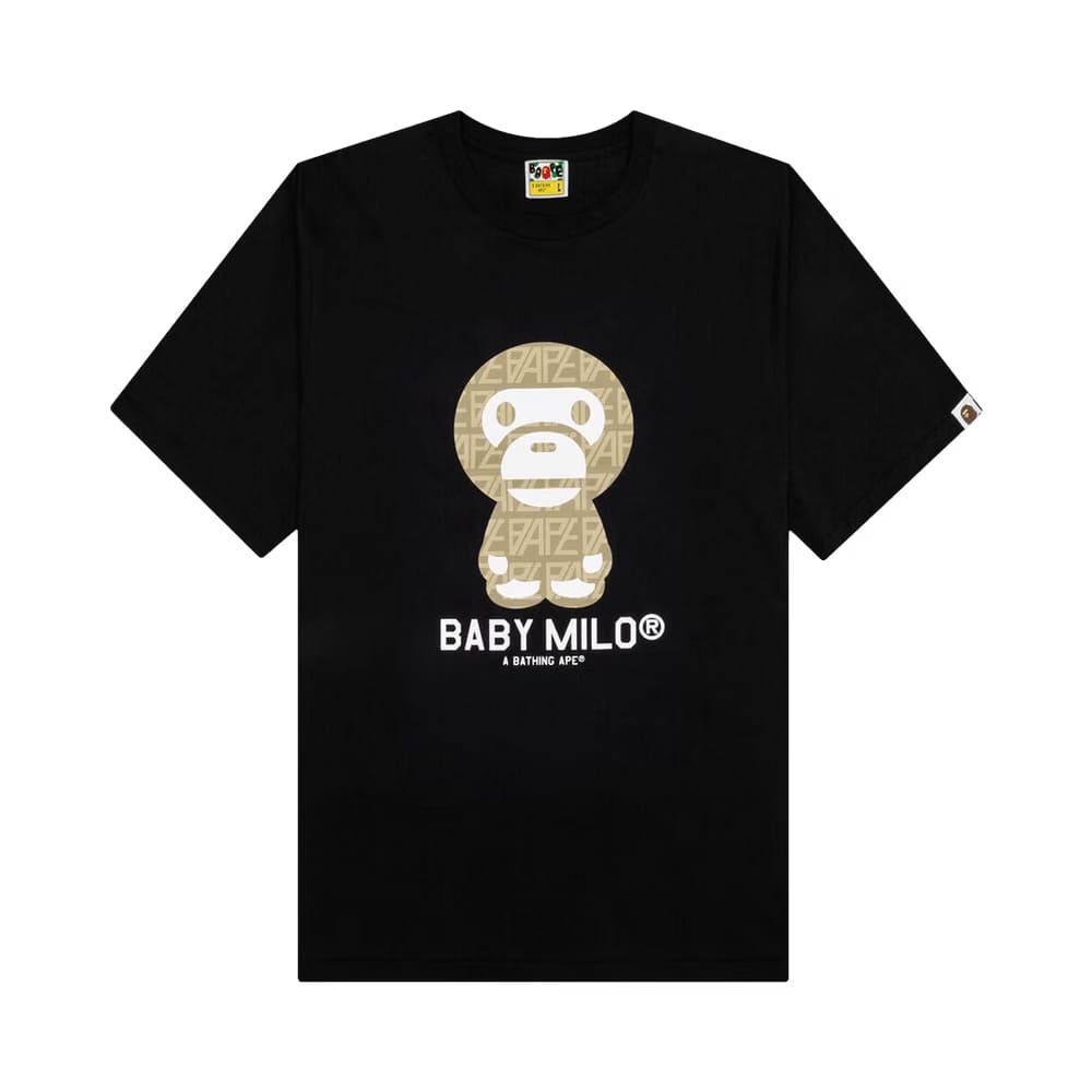 BAPE Logo Monogram Baby Milo T-Shirt Black/Beige