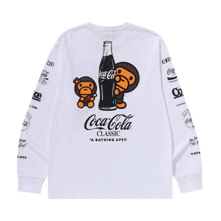BAPE x Coca-Cola Milo Long-Sleeve T-Shirt White