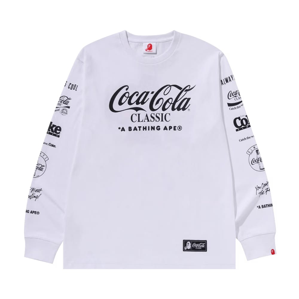 BAPE x Coca-Cola Milo Long-Sleeve T-Shirt White
