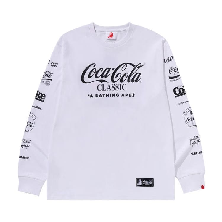 BAPE x Coca-Cola Milo Long-Sleeve T-Shirt White