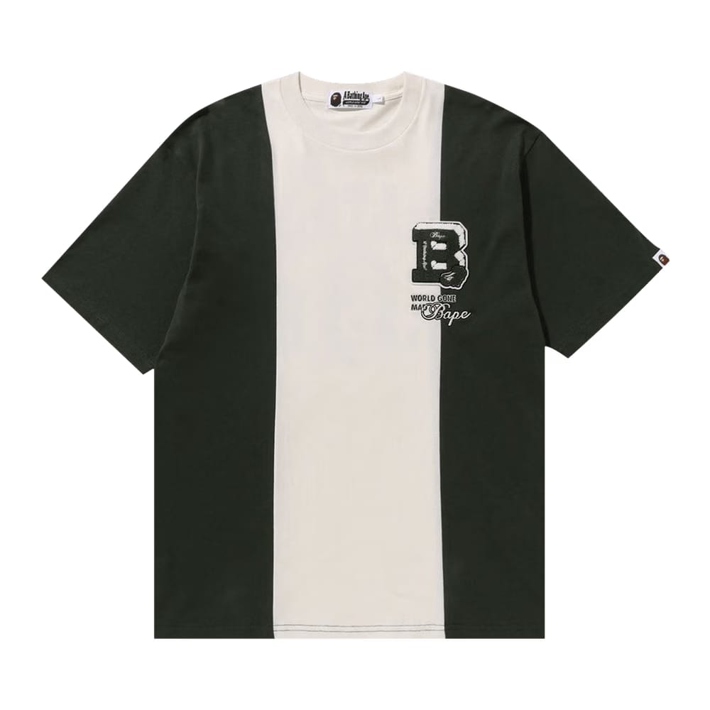 BAPE Badges Color Blocking T-Shirt Ivory