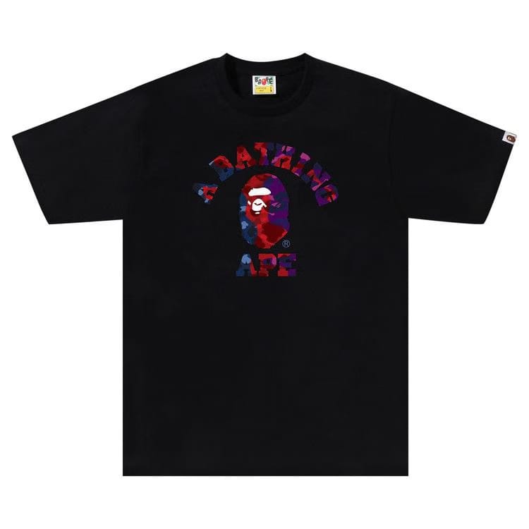 BAPE Color Camo Crazy College T-Shirt Black