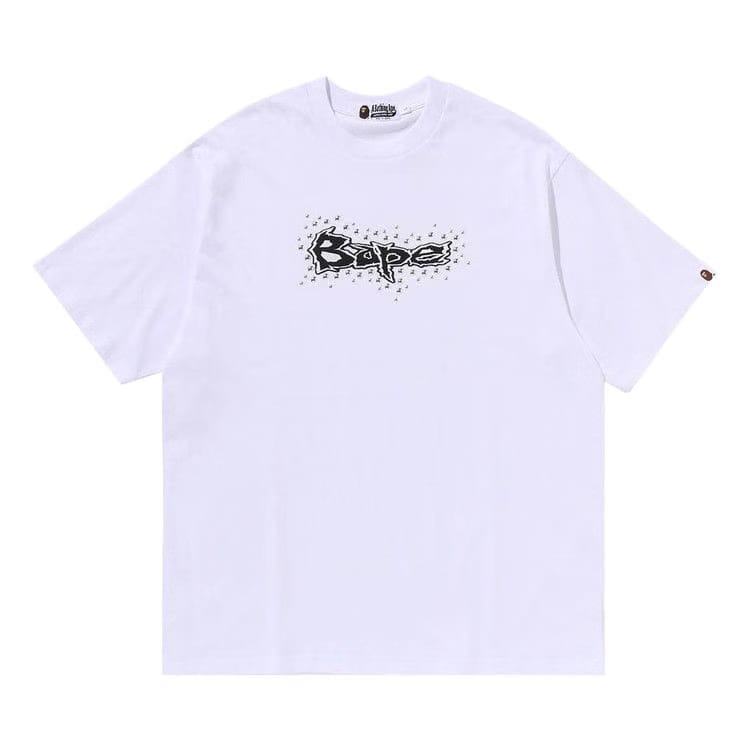 BAPE Studs Logo Relaxed Fit T-Shirt White