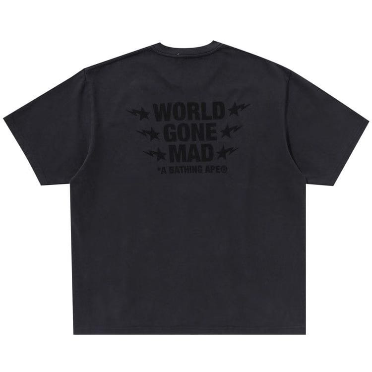 BAPE Garment Dyed Relaxed Fit T-Shirt Black
