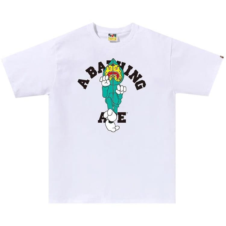 BAPE Tiger Milo College T-Shirt White