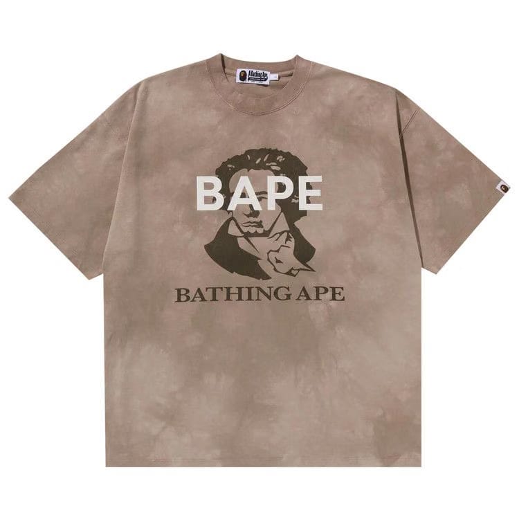 BAPE Tie Dye Bathing Ape T-Shirt Beige