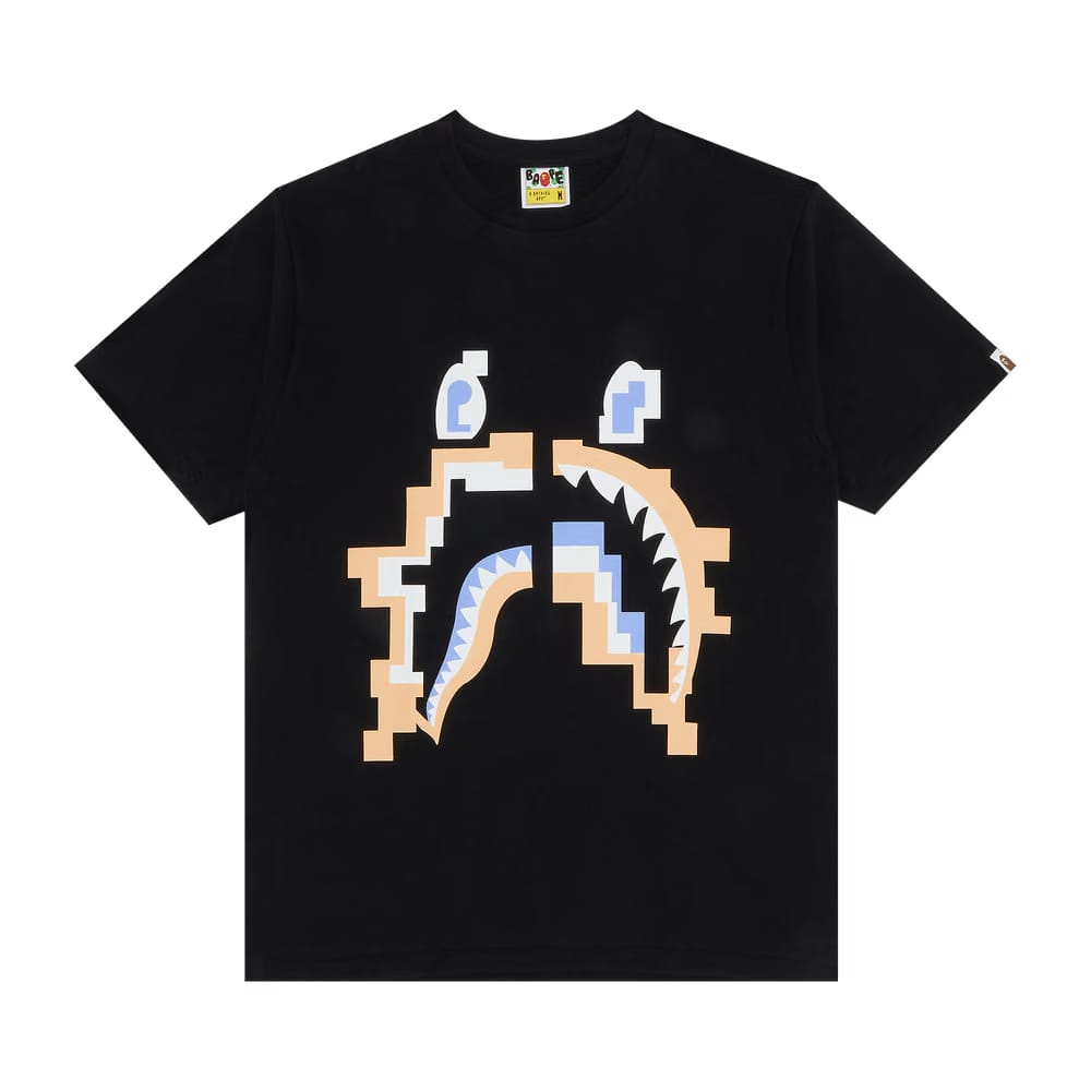 BAPE Digital Shark T-Shirt Black