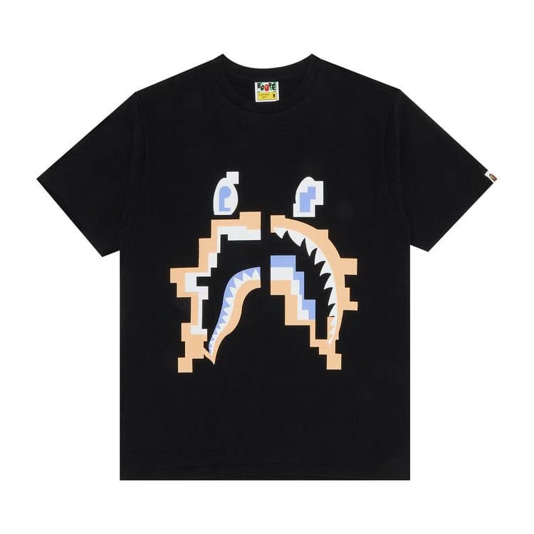 BAPE Digital Shark T-Shirt Black