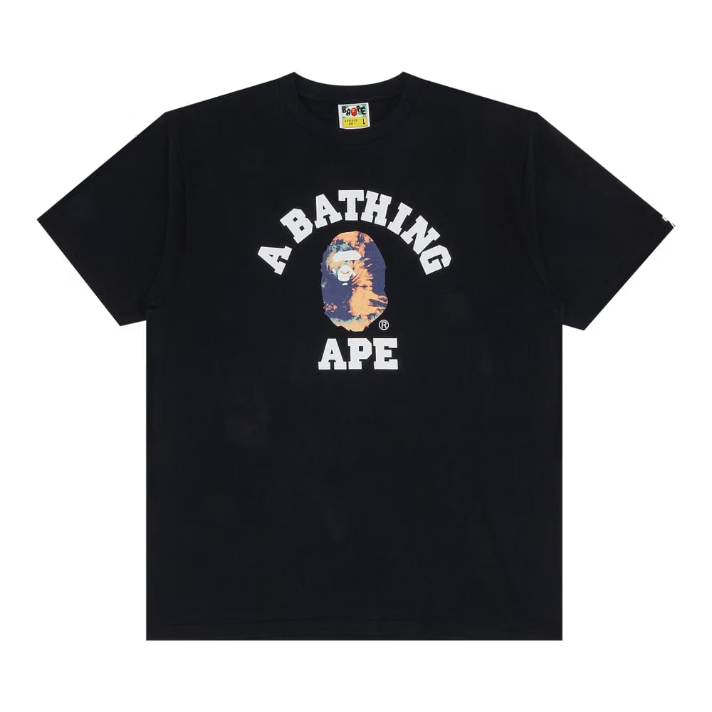 BAPE Tie Dye College T-Shirt Black/Navy