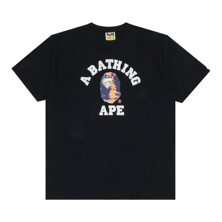 BAPE Tie Dye College T-Shirt Black/Navy