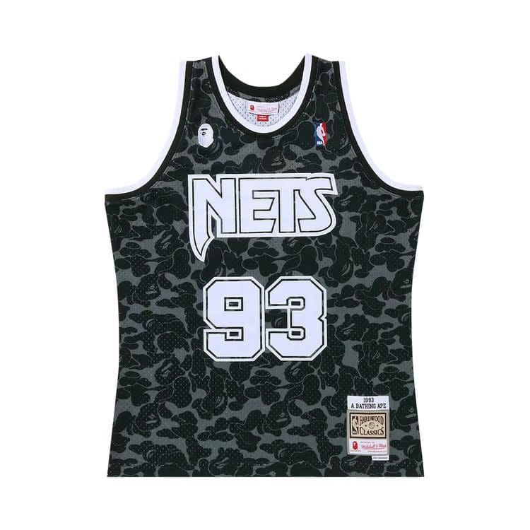 BAPE x Mitchell & Ness New Jersey Nets Jersey Black