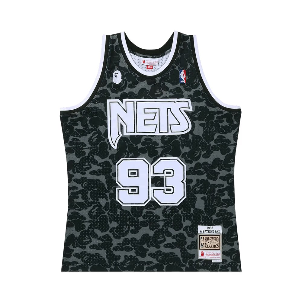 BAPE x Mitchell & Ness New Jersey Nets Jersey Black
