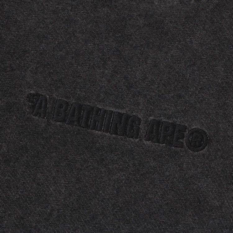 BAPE Garment Dye Bathing Ape Logo Relaxed Fit T-Shirt Charcoal