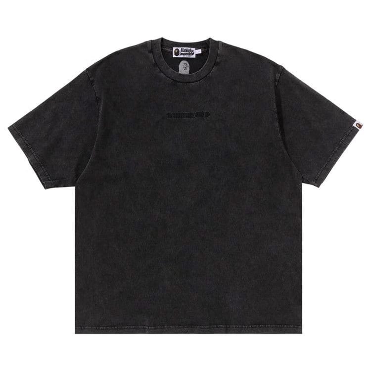 BAPE Garment Dye Bathing Ape Logo Relaxed Fit T-Shirt Charcoal