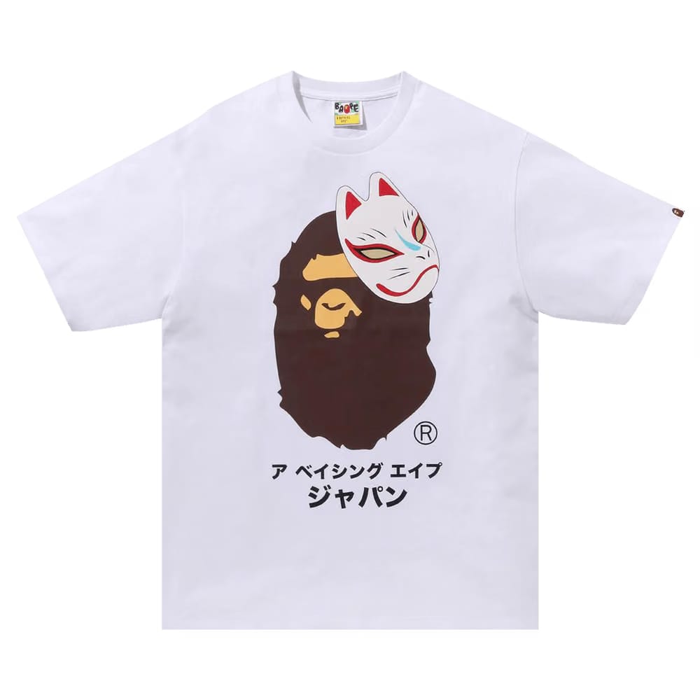 BAPE Japanese Fox Mask T-Shirt White