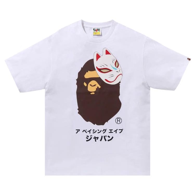 BAPE Japanese Fox Mask T-Shirt White