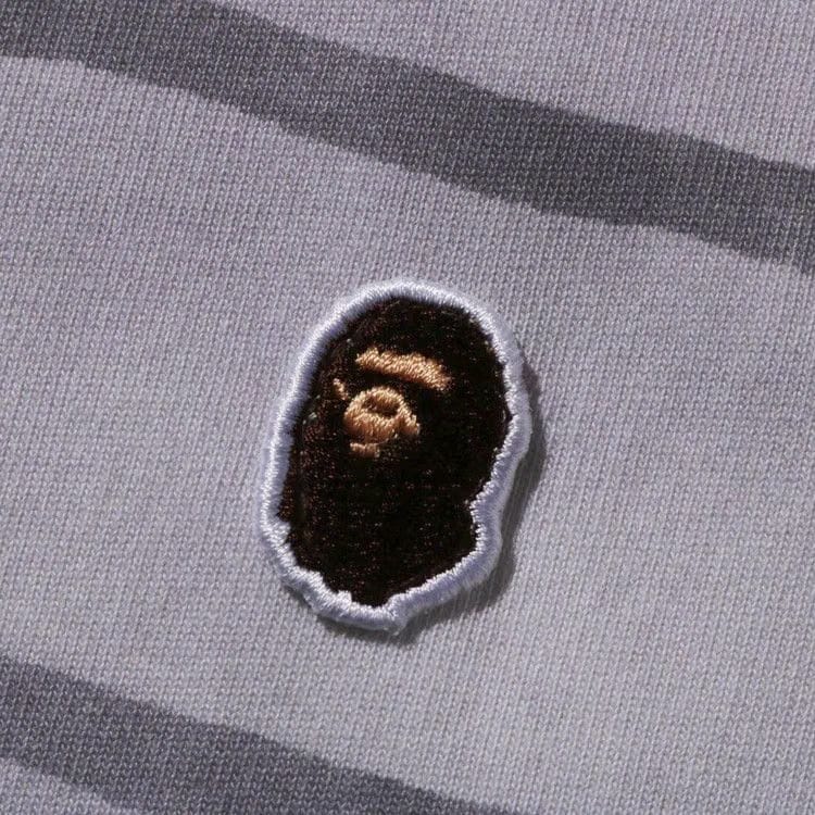 BAPE Wave Pattern One Point Relaxed Fit T-Shirt Grey