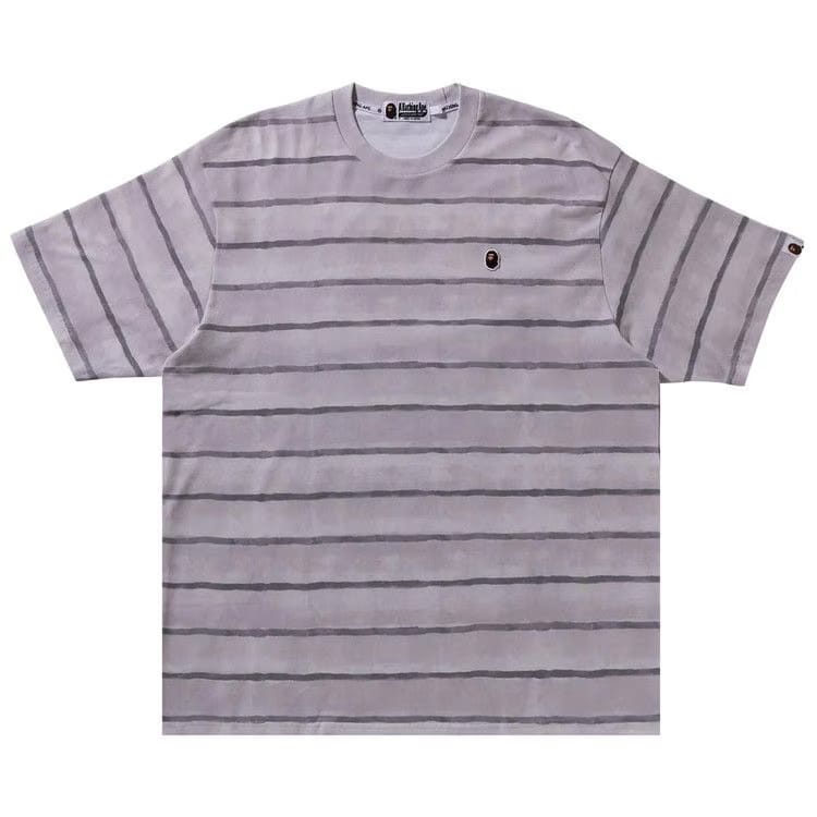 BAPE Wave Pattern One Point Relaxed Fit T-Shirt Grey
