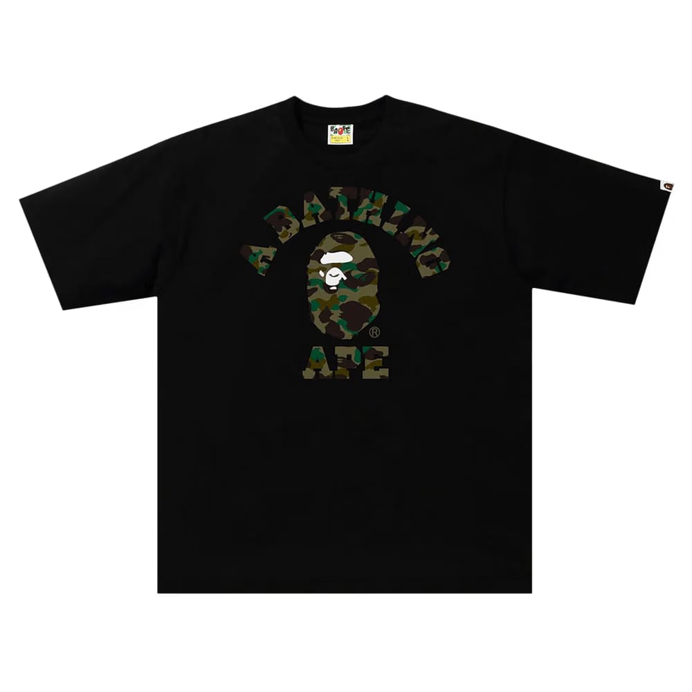 BAPE 1st Camo College Relaxed T-Shirt Black/Green