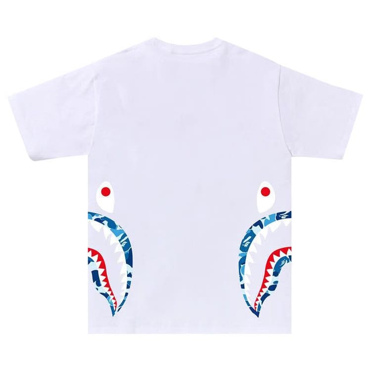 BAPE ABC Camo Side Shark T-Shirt White/Blue