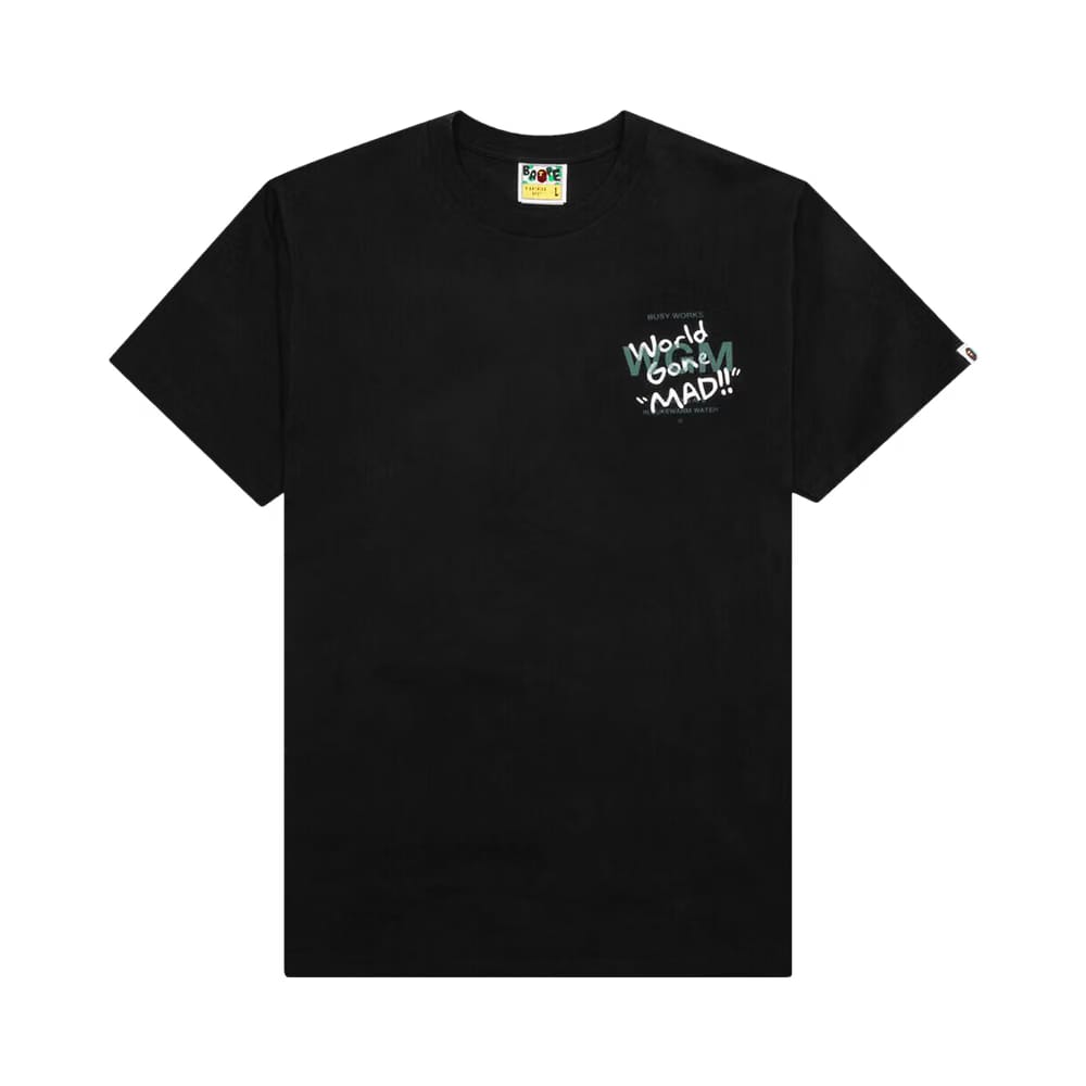 BAPE Woodland Camo WGM Ape Head T-Shirt Black