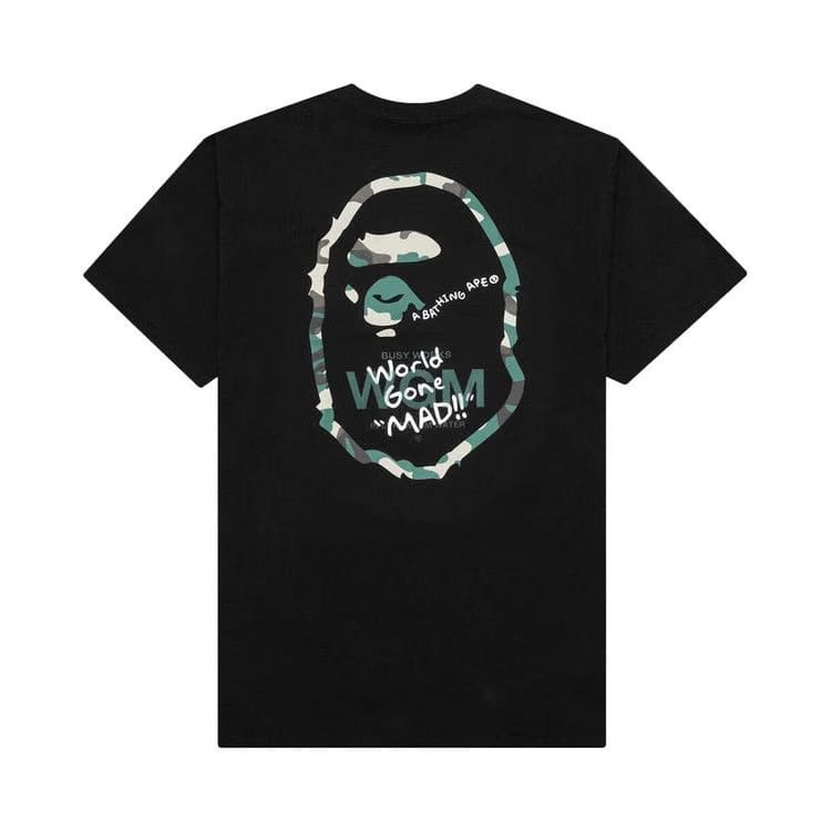 BAPE Woodland Camo WGM Ape Head T-Shirt Black