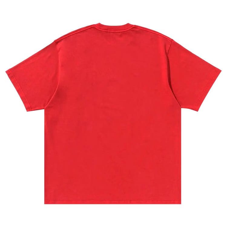 BAPE Garment Dye College Relaxed Fit T-Shirt Red