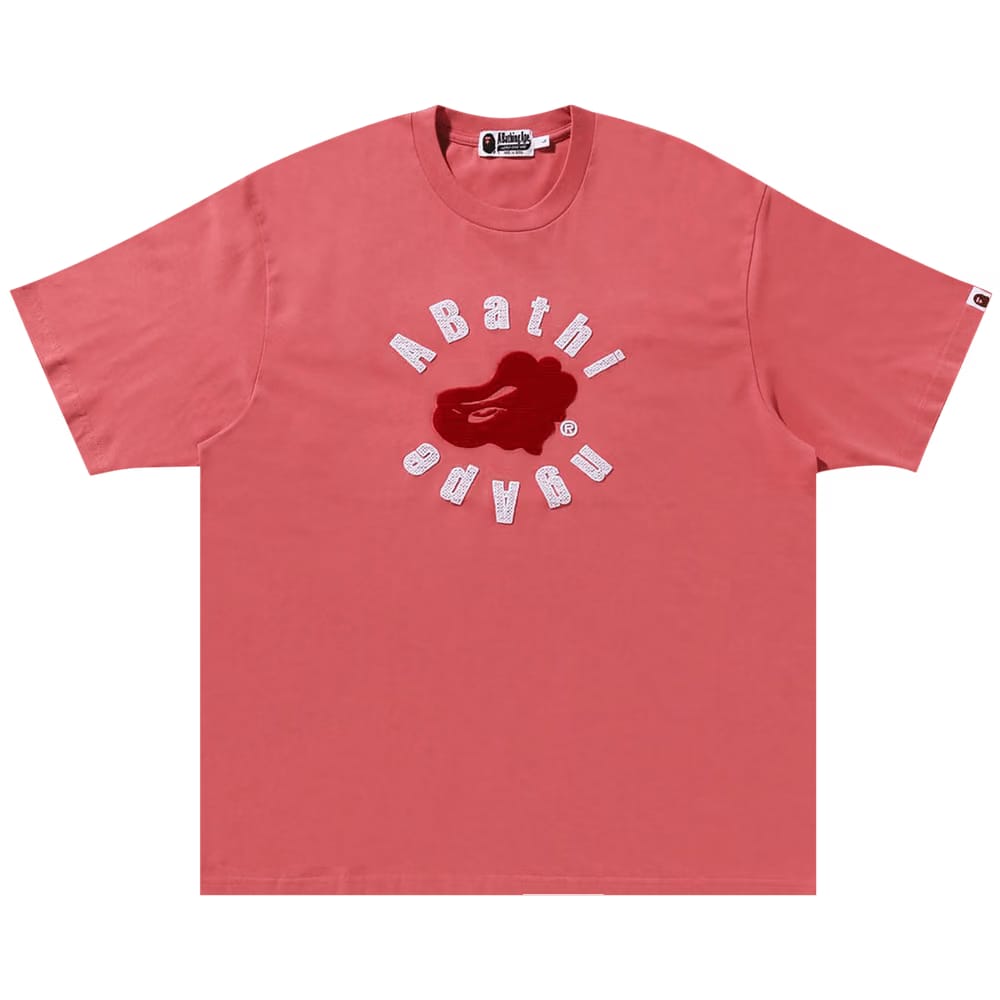 BAPE Circular Ape Head Relaxed Fit T-Shirt Pink