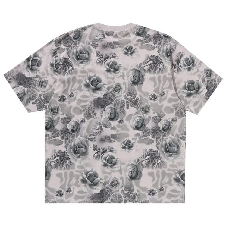 BAPE Floral Solid Camo Logo Relaxed Fit T-Shirt Grey