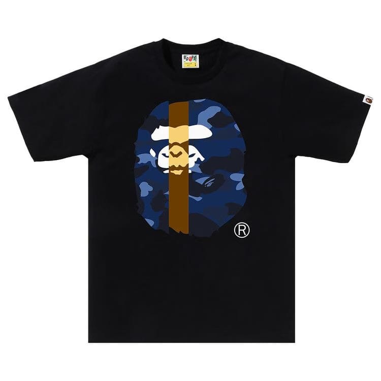 BAPE Color Camo Transform Big Ape Head T-Shirt Black/Navy