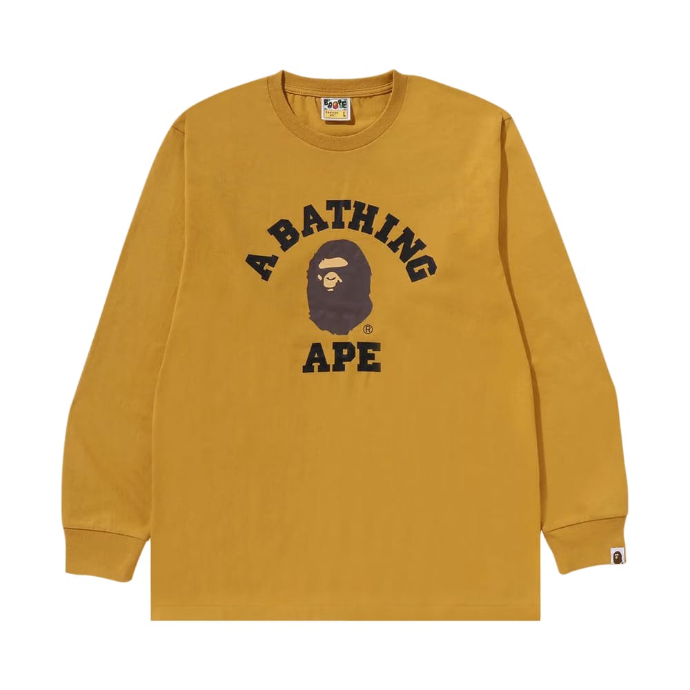 BAPE College Long-Sleeve T-Shirt Yellow
