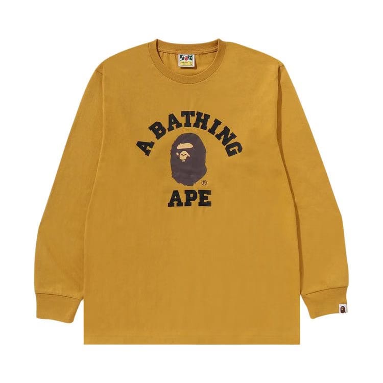BAPE College Long-Sleeve T-Shirt Yellow